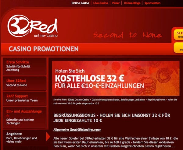 32Red Casino im Test