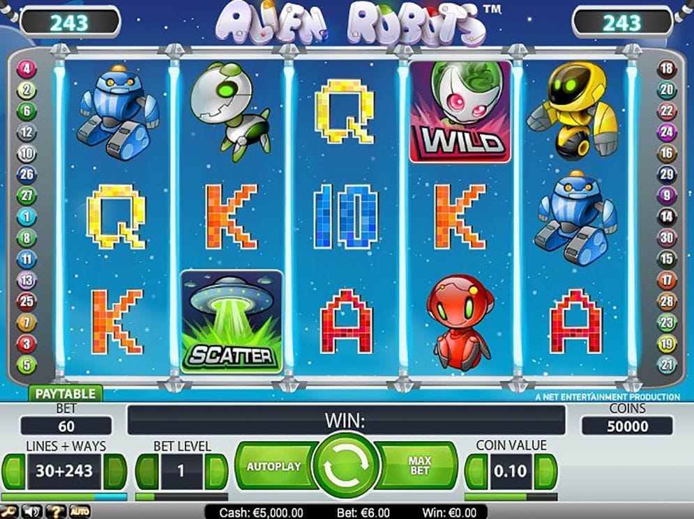 Alien Robots online Geldspielautomat