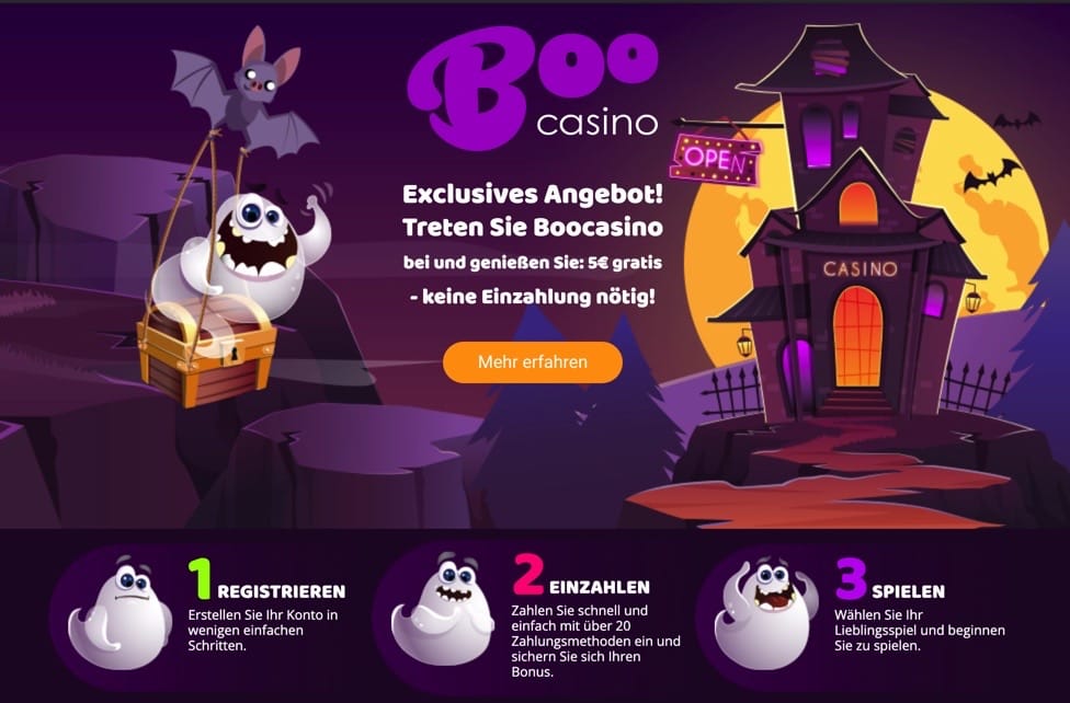 Boo Casino – exklusiven Bonus ohne Einzahlung