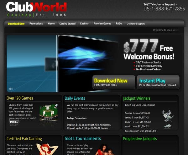 Club World Casino im Test