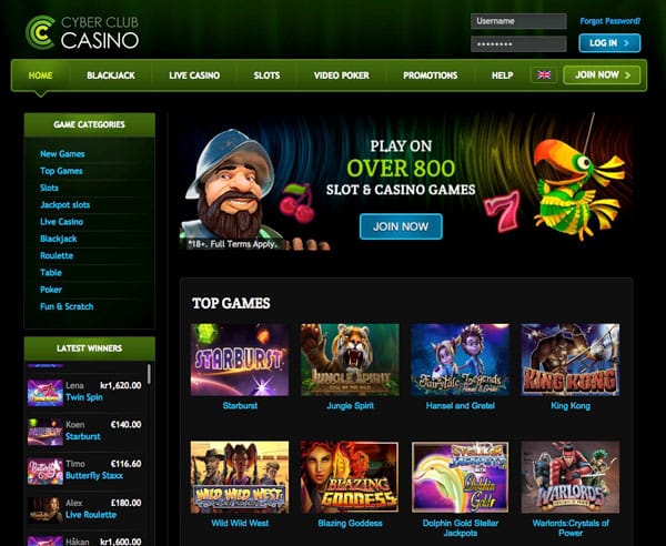 Cyber Club Casino Bericht
