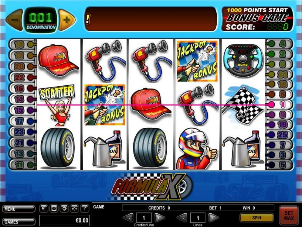 Formula X Casino Spiel