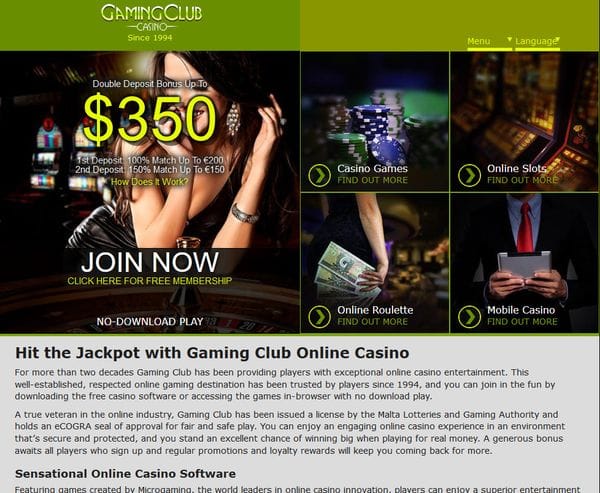 Gaming Club Casino im Test