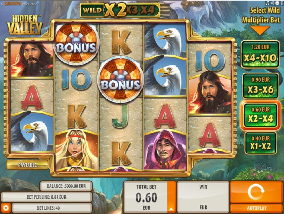 Hidden Valley online Slotmaschine