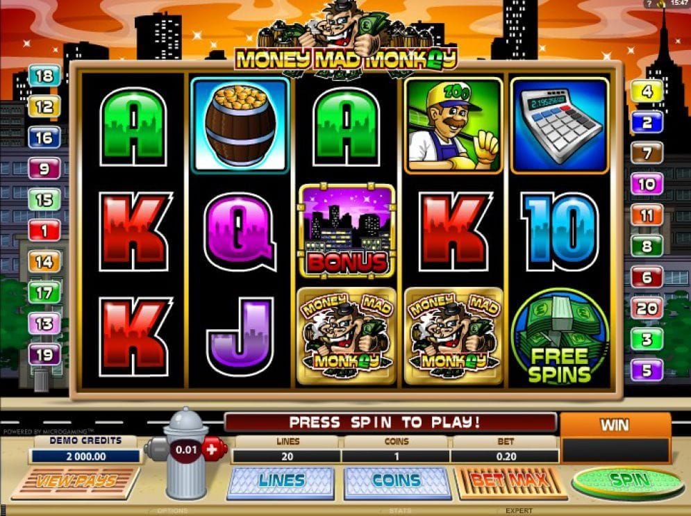 Money Mad Monkey online Videoslot