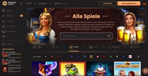National Casino - online Casino mit Startguthaben