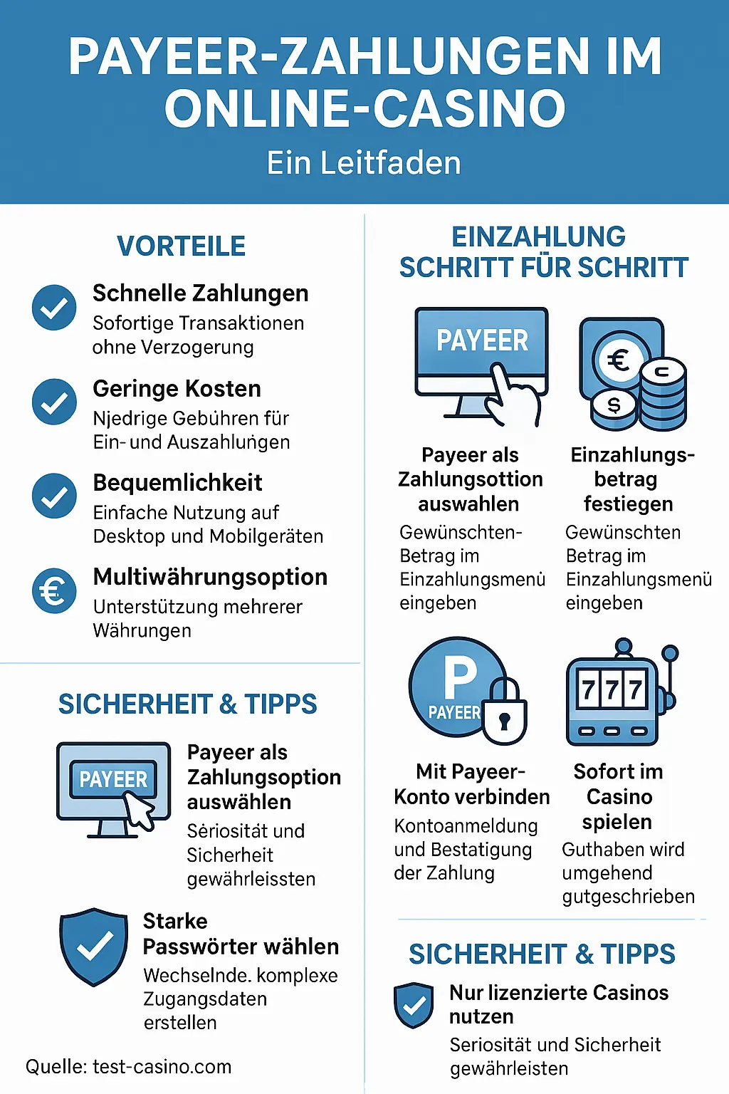 Payeer Zahlungen in online Casinos: Leitfaden