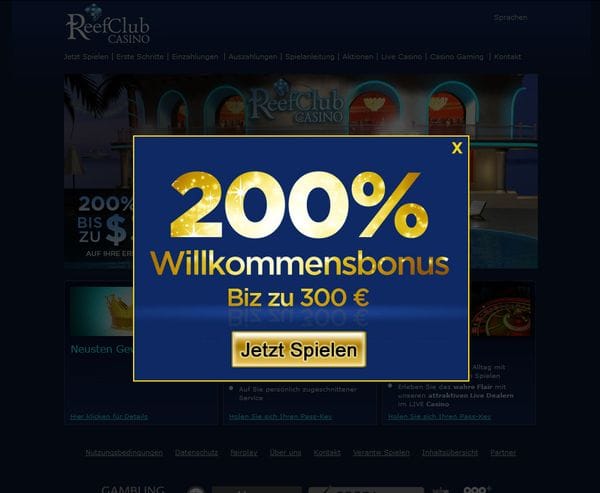 Reef Club Casino im Test