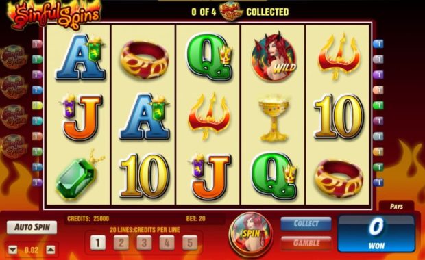 Sinful Spins Slotmaschine kostenlos spielen