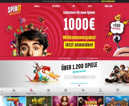 Neue Casino mit Startguthaben SpinIt