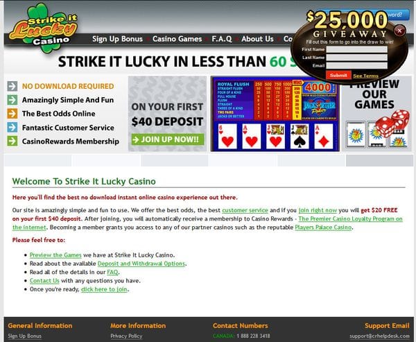 Strike It Lucky Casino im Test