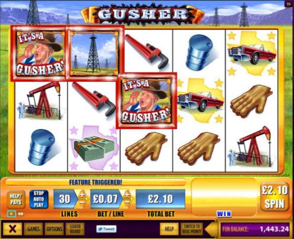 The Gusher online Videoslot