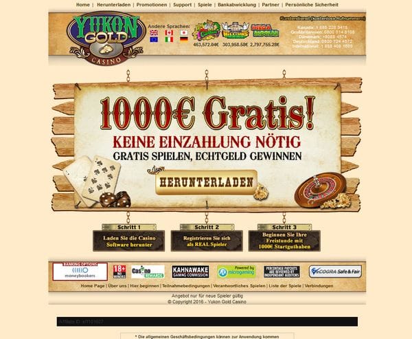 Yukon Gold Casino im Test